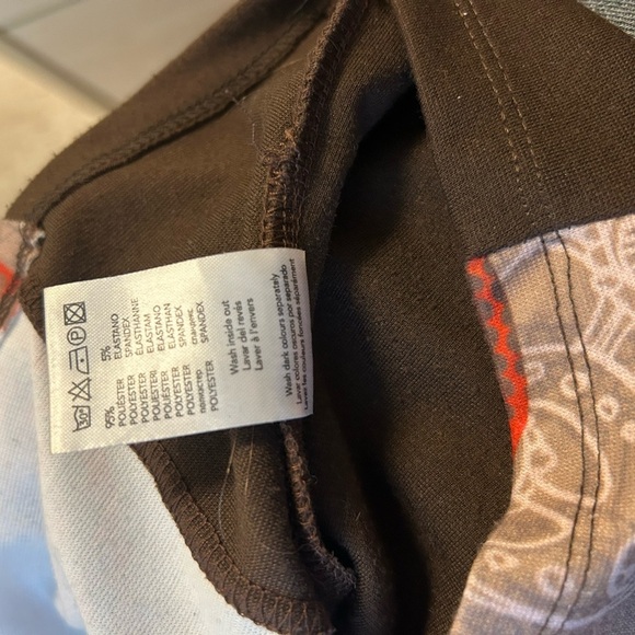 Smash! Size L fabric orange and brown side zipper shift - Picture 8 of 9